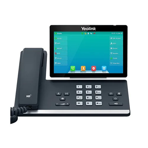 The Yealink T57 from One Stop Telecom is a color screen, touch screen phone running android 9.0 and comes with built-in Wifi and Bluetooth capability